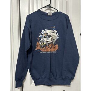 vintage Sweatshirt Men's Large Hazelwood Blue Telephone Company Linemen Bell